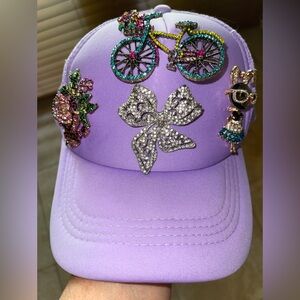 Jeweled Pins Customized Trucker Hat